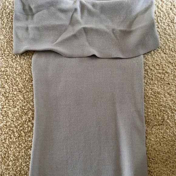 Aritzia Wilfred Soft Gray Knit Off the Shoulder Top - Picture 8 of 10